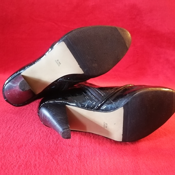 Patent Leather Alligator Ankle Boots - Picture 4 of 9